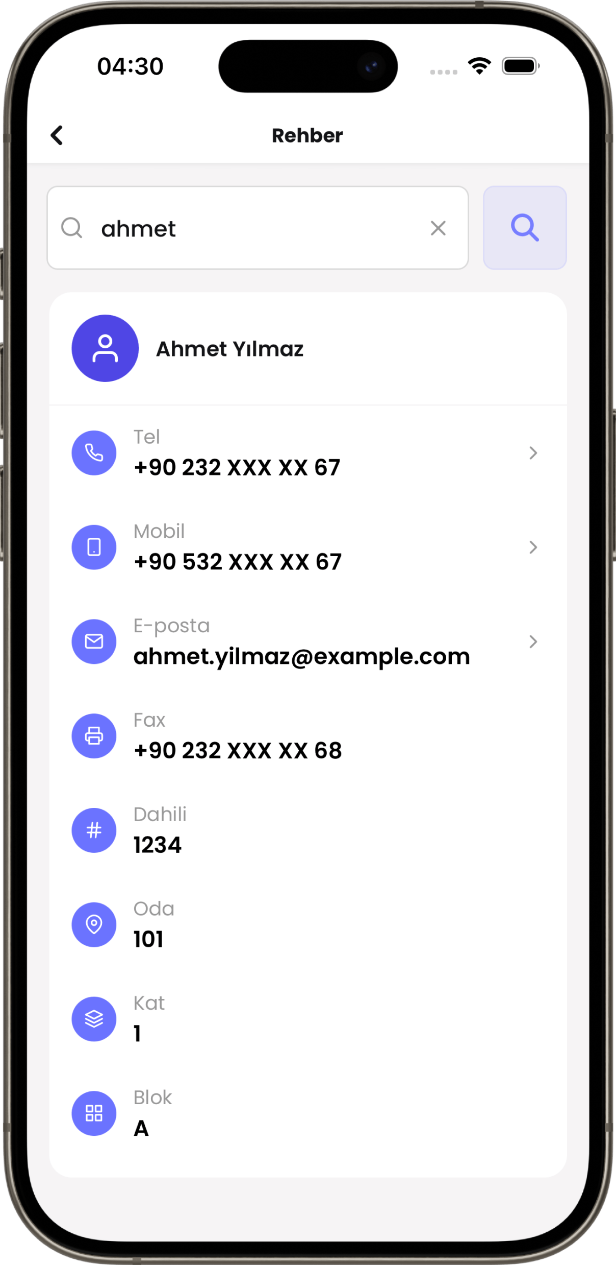 Telefon Rehberi Detay